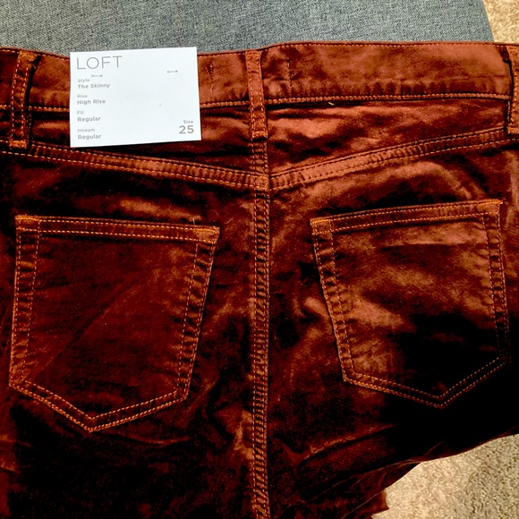 Loft Velvet skinny jeans! NWT. - Picture 2 of 2
